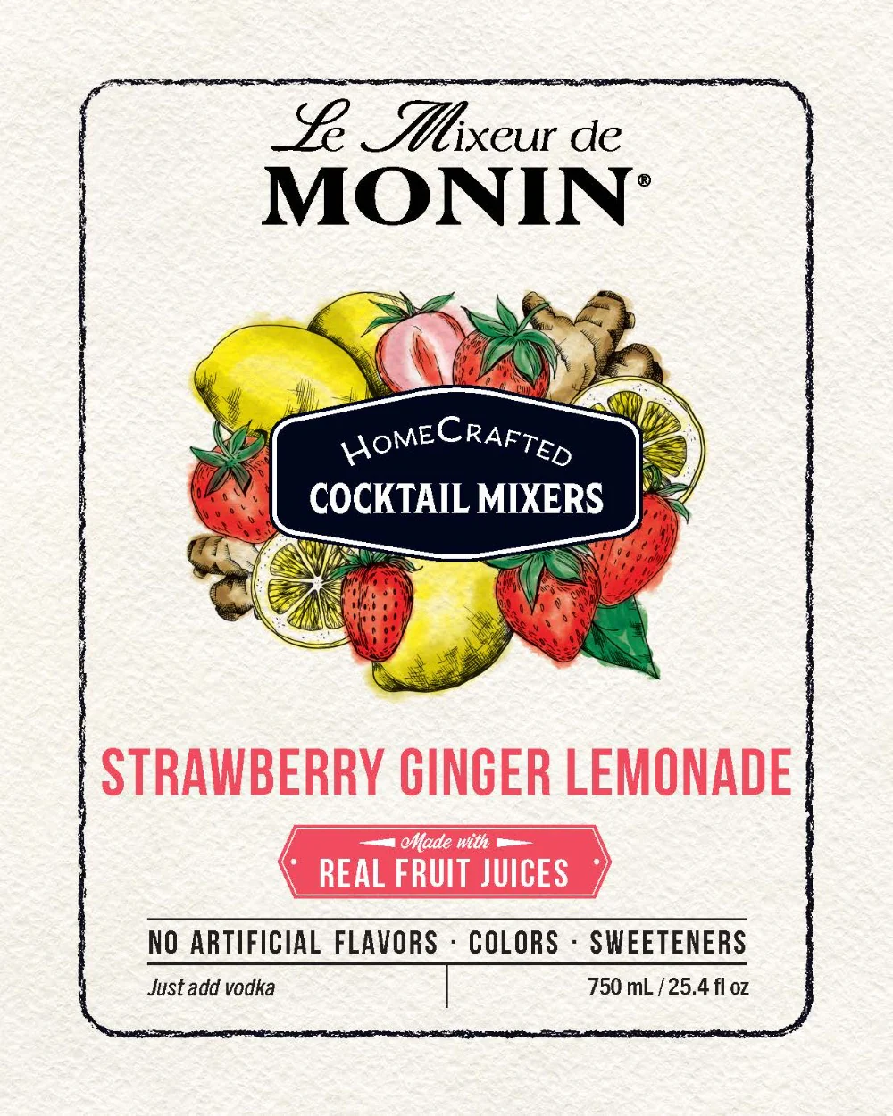 HomeCrafted Strawberry Ginger Lemonade Cocktail Mixer - Image 2